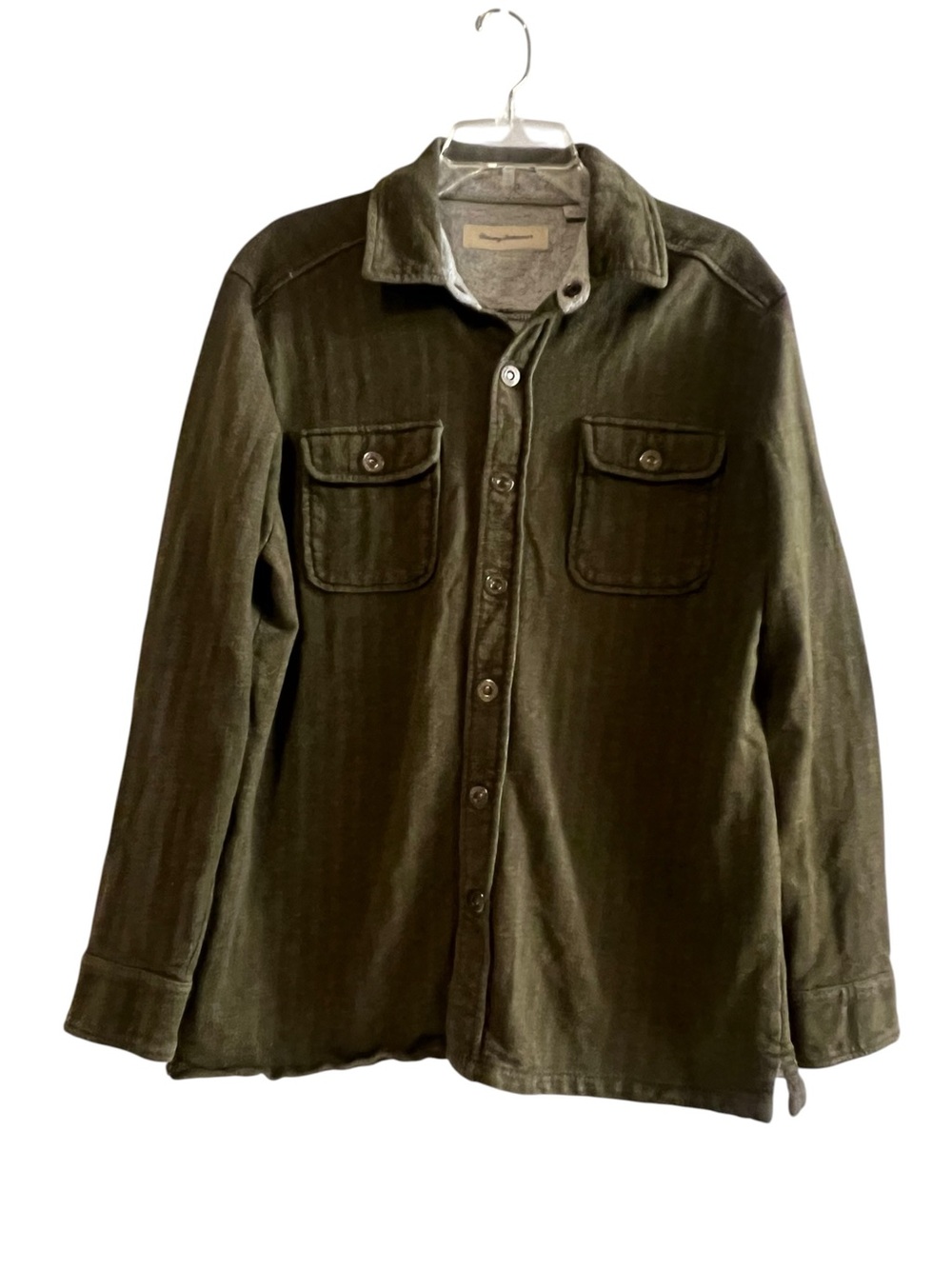 Tommy Bahama Herringbone Shirt Jacket Olive Green Men's M